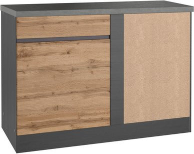 HELD MÖBEL Eckunterschrank Tampa in Braun mit Scharniertüren, B/H/T: 120 x 86 x 60 cm - Bild 1