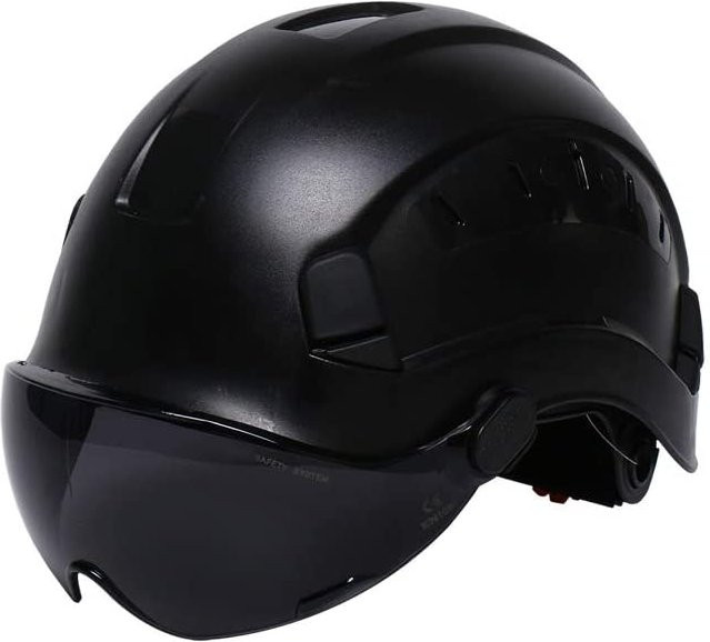 Schutzhelm Leader Supervisor aus ABS mit integrierter Schutzbrille in Schwarz - Bild 1