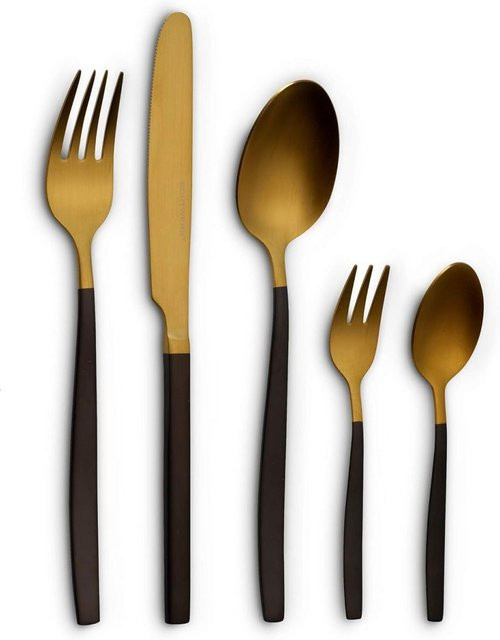ECHTWERK Tafelbesteck Positano Due 20-tlg aus Edelstahl in Gold matt - Bild 1