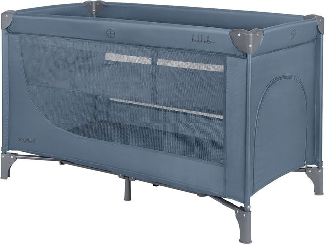 Kikkaboo Reisebett und Laufstall So Gifted in Blau und Grau mit 2 Ebenen Matratzen und Tragetasche - Bild 1