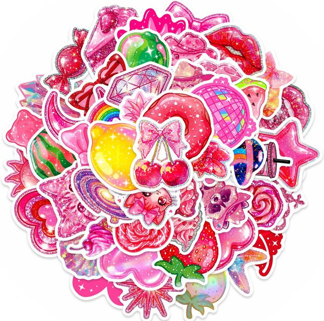 GOGOTU Süßigkeiten-Donut-Graffiti-Aufkleber, 50-teiliges Set, multicolour - Bild 1