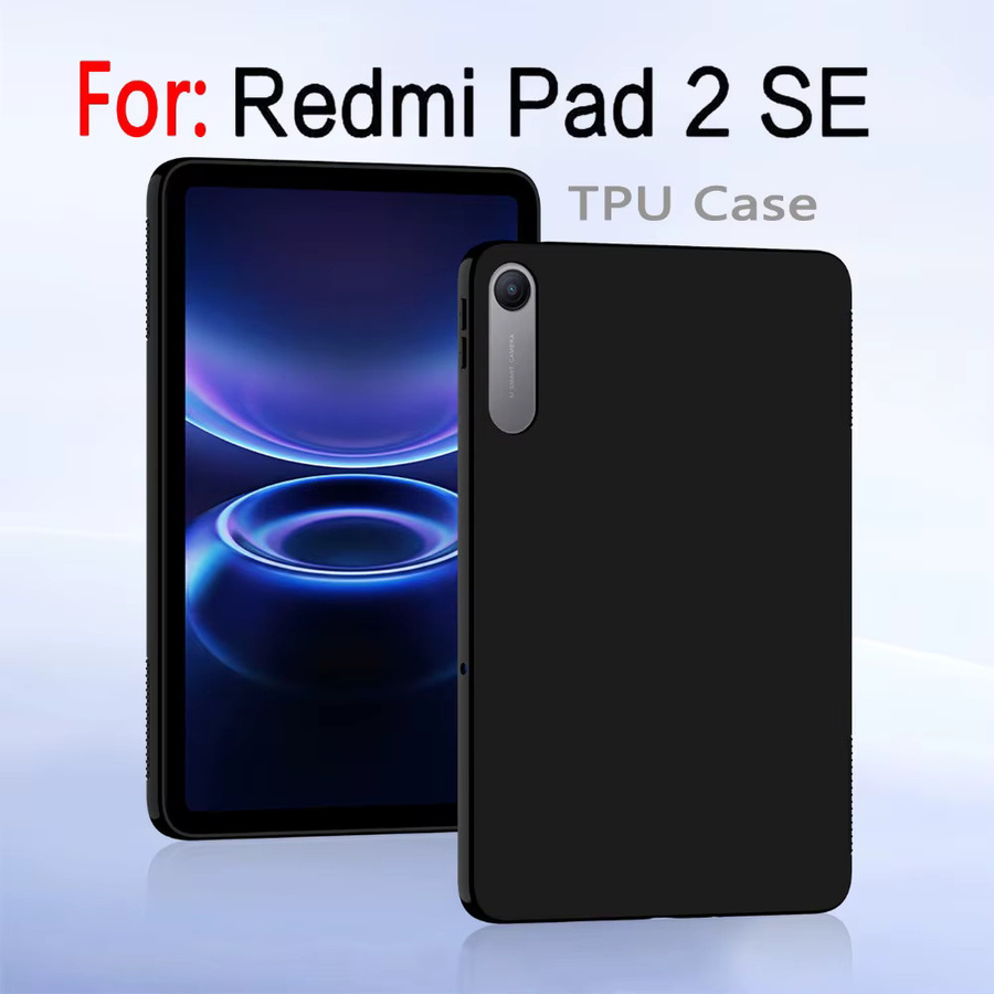 Xiaomi Redmi Pad 2 SE Schutzhülle aus weichem Silikon TPU in Schwarz für 9,7 Zoll Tablet - Bild 4