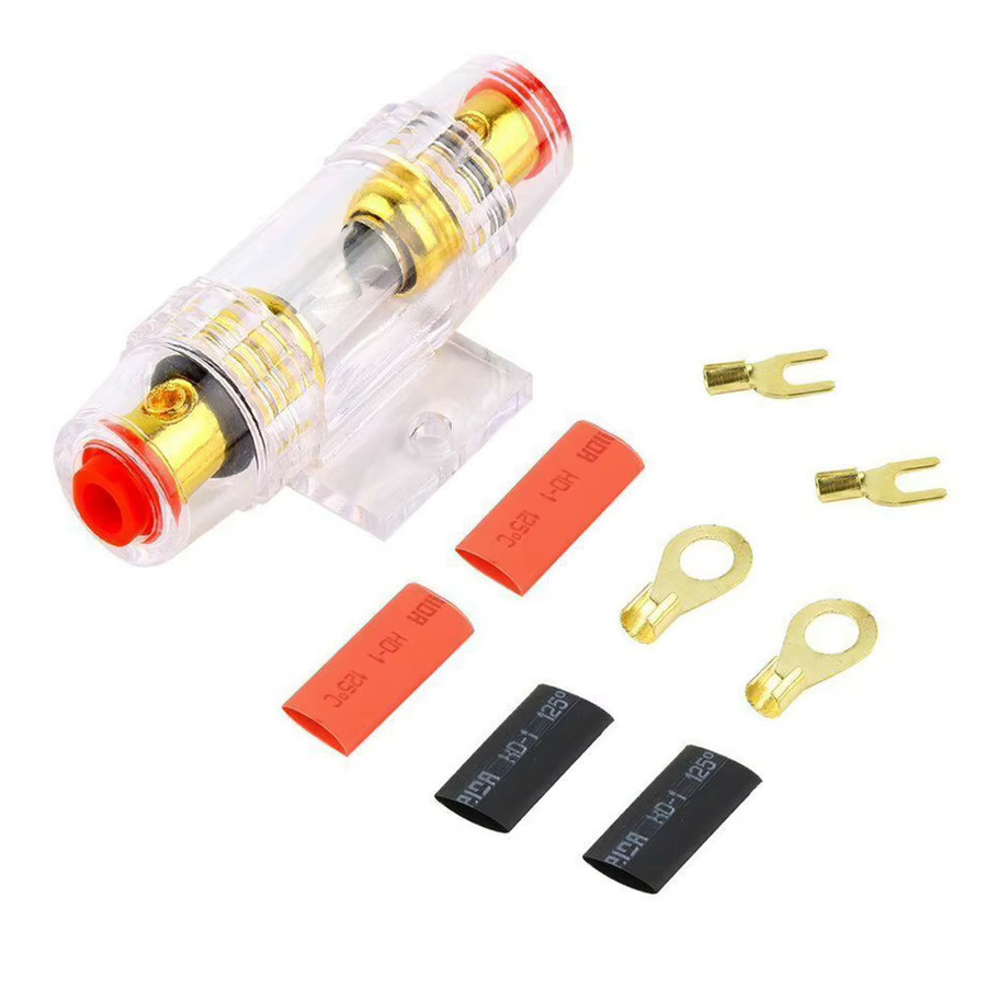 ALLOET Auto-Leistungsverstärker Verkabelungsset mit 1500W, 8GA Subwoofer-Kabel, 60 AMP Sicherungshalter und 18GA Lautsprecherleitung, Multicolor - Bild 3