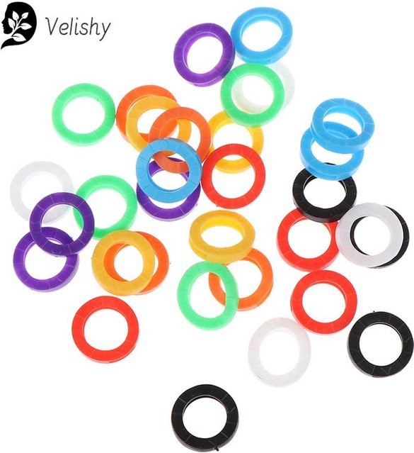 Velishy Schlüsselabdeckungen, Silikon, rund, mehrfarbig, Unisex - Bild 1