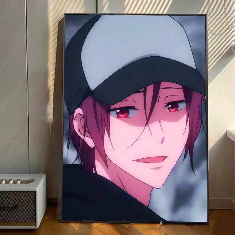 Vintage Wandkunst Dekoration Rin Matsuoka Anime Poster aus Papier, Mehrfarbig, B/H: 15 x 15 cm - Bild 5