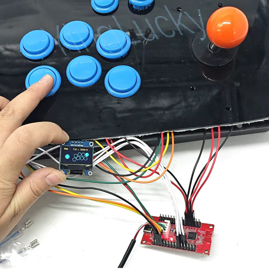Raspberry Pi Pico Zero USB-Controller-Kit für PC, PS4 und Switch zur DIY-Erstellung von Arcade-Joysticks und Hitbox-Controllern inklusive Encoder und OLED-Kabel - Bild 2