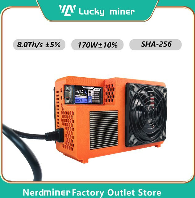 Bitaxe Desktop Bitcoin Miner SHA-256 ASIC Open-Source-Lotterie-Mining-Gerät in Orange - Bild 1