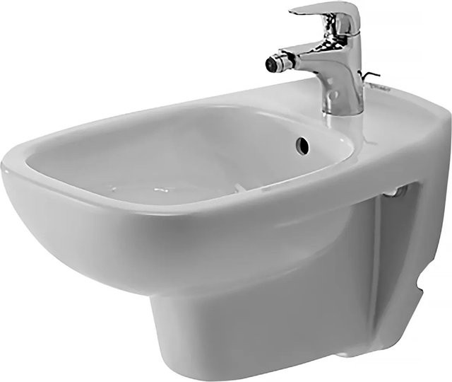 Duravit Wand-Bidet D-Code mit Überlauf und Hahnlochbank in Weiß, B/T/H: 54,5 x 35,5 x 33,5 cm - Bild 1