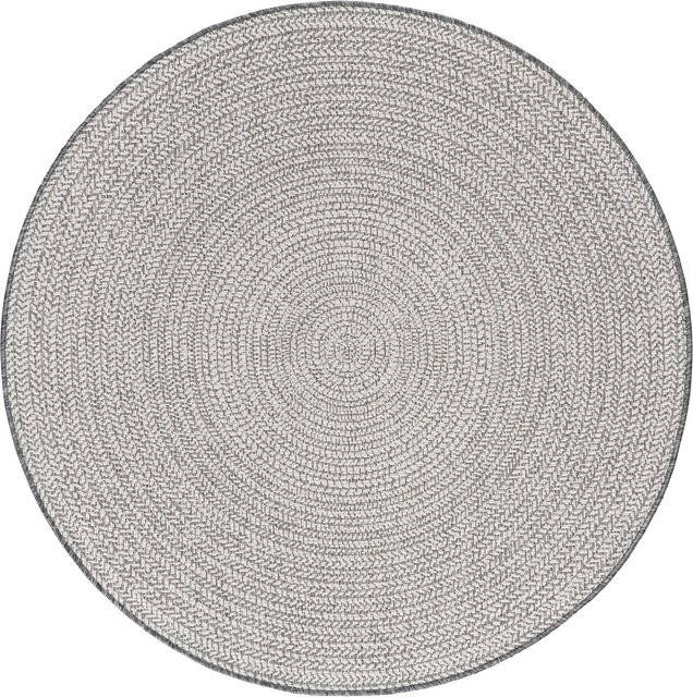 Modern Living Flachwebeteppich Line in Grau, rund, Ø 160 cm, aus Polypropylen, reversibel und Oeko-Tex Standard 100 zertifiziert - Bild 1