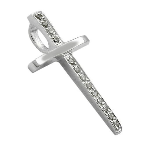 Colfem Anhänger Kreuz, 925 Silber, Zirkonia, Unisex - Bild 1