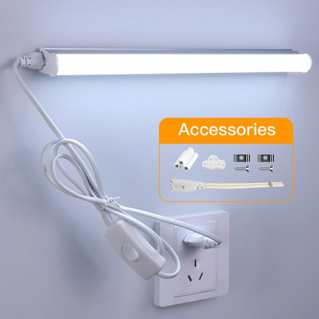Lcamaw LED T5 Rohrleuchte mit Schalter, weiße lineare Bar Lampe, 6W, Länge: 29 cm - Bild 1