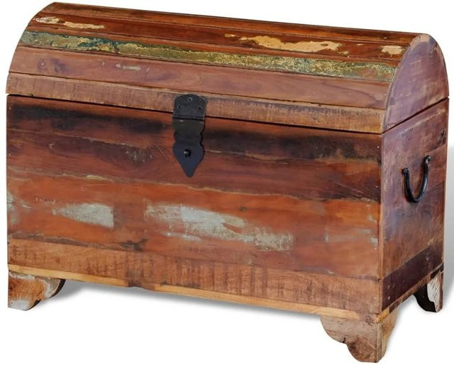 vidaXL Truhe aus Altholz im Vintage-Stil, braun, B/T/H: 95 x 45 x 45 cm - Bild 1
