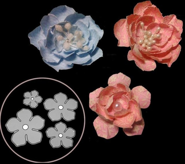 Metall Schneidwerkzeug Blume Schablone für DIY Scrapbooking und Papierprägung in Silber - Bild 1