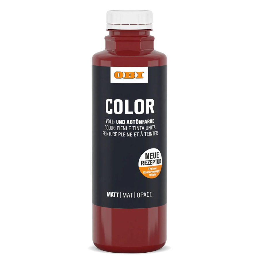 OBI Color Voll- und Abtönfarbe Dispersion wasserbasiert in Rot, 500 ml - Bild 2
