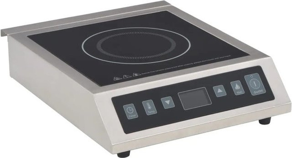 vidaXL Elektrisches Tisch-Induktionskochfeld mit Touchscreen und Digitaldisplay, 3500 W, Schwarz/Silber