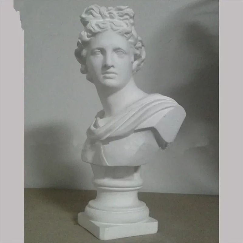 Ästhetische Skulptur aus Kunstharz im klassischen Design der griechischen Mythologie, weiße Deko-Figur für deine Wohnkultur - Bild 1