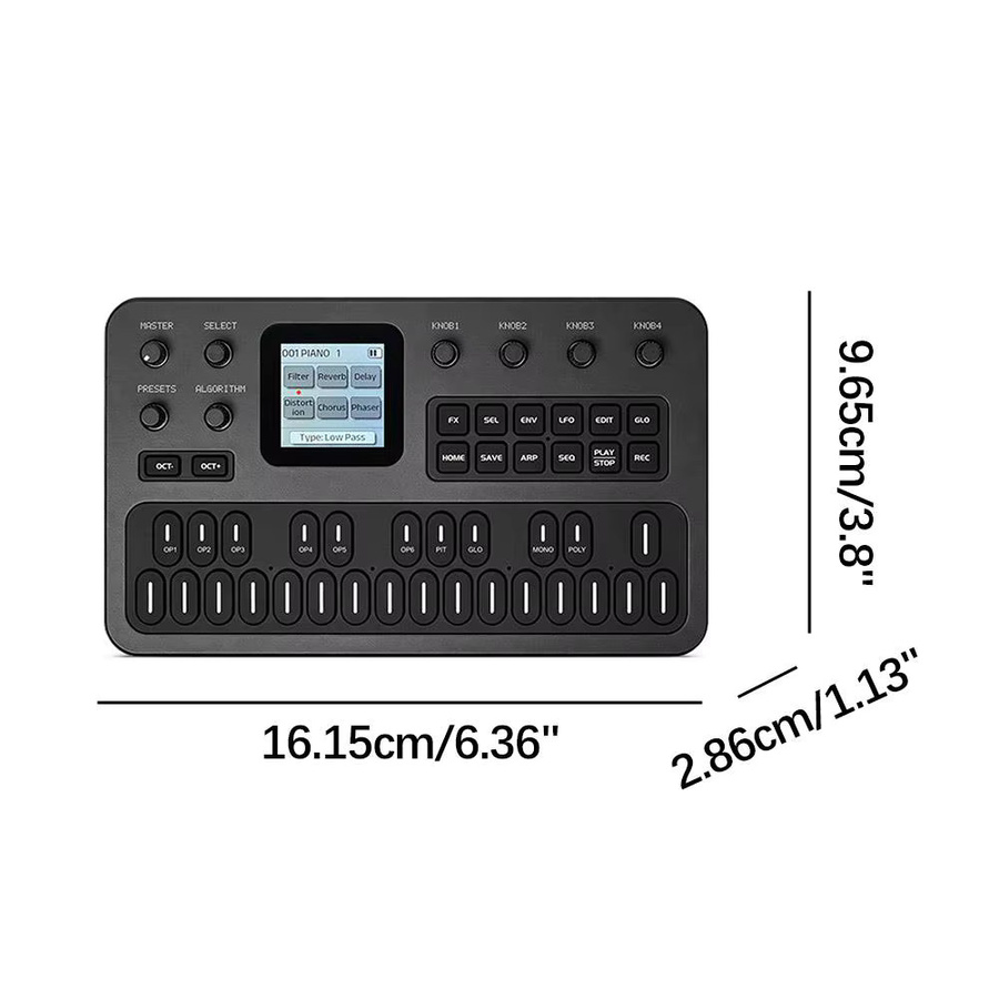 M-Vave FM-1 Bluetooth Synthesizer Effektpedal in Schwarz mit 32 Algorithmen und 128 Presets - Bild 6