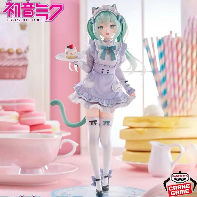 Bandai Hatsune Miku Katzenmädchen Anime Figur Natsuki Amashiro Ver. in Mehrfarbig, Höhe: 15 cm - Bild 1