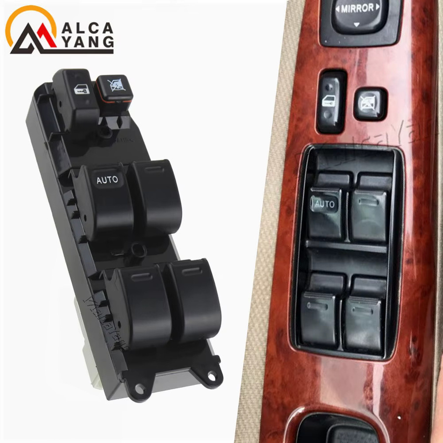 Malcayang Fensterheber Hauptschalter für Toyota Corolla NZE120 ZZE121 ZZE122, Schwarz, LHD/RHD, 84820-12470 84820-12480 - Bild 2