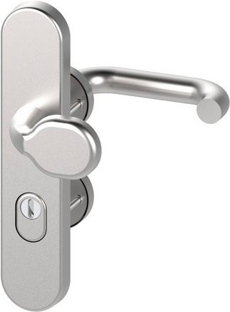 BASI Kombi-Schutzbeschlag SBK 7500 ES1 ZA in Edelstahl Silber mit U-Form und Click-System - Bild 1