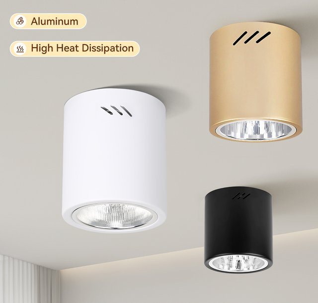 CHENBEN LED Surface Mount Downlight mit E27 Filament Reflector in Aluminium für moderne Innenbeleuchtung - Bild 1