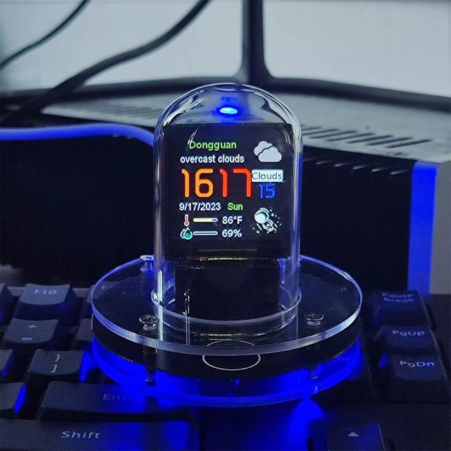 WOKLOK Nixie Röhrenuhr Smart Wifi Digitaluhr im Cyberpunk-Stil für den Schreibtisch - Bild 1