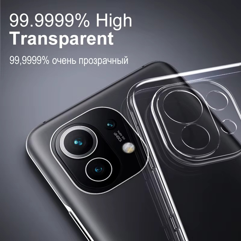 Transparente Ultradünne TPU-Silikon Hülle für Xiaomi 11 Lite 5G NE und Xiaomi 11 Lite 4G - Bild 4