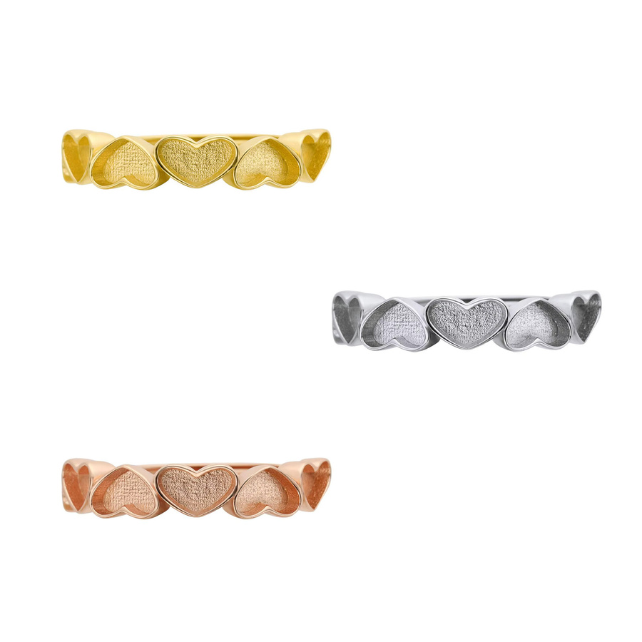 Ms.Iconic Erinnerungsring, 925 Silber, Roségold plattiert, Herzförmig - Bild 2