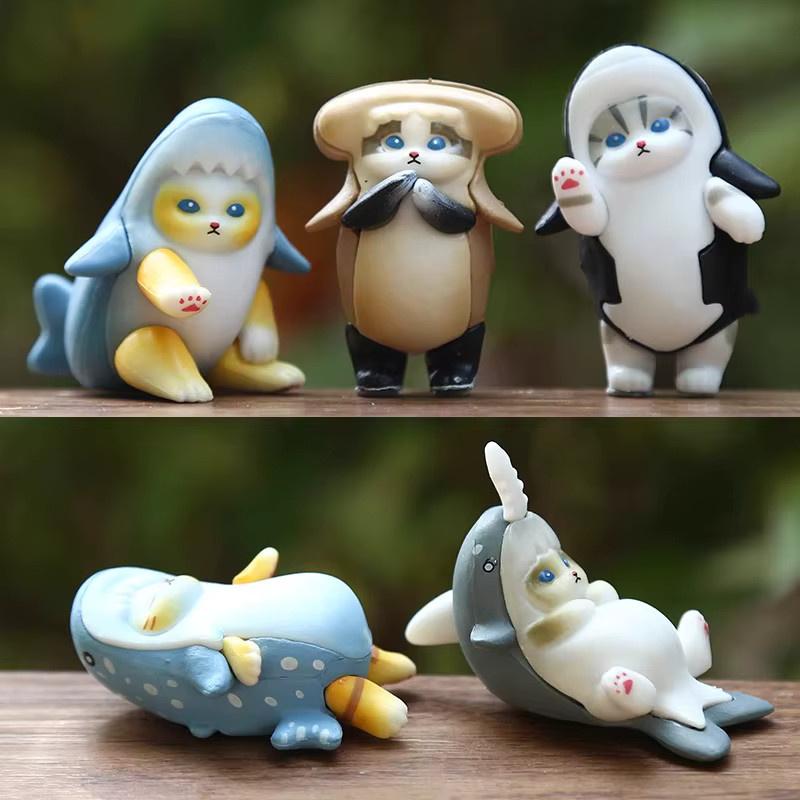 Mofusand Shark Cat Actionfigur, Blind Box - Bild 2