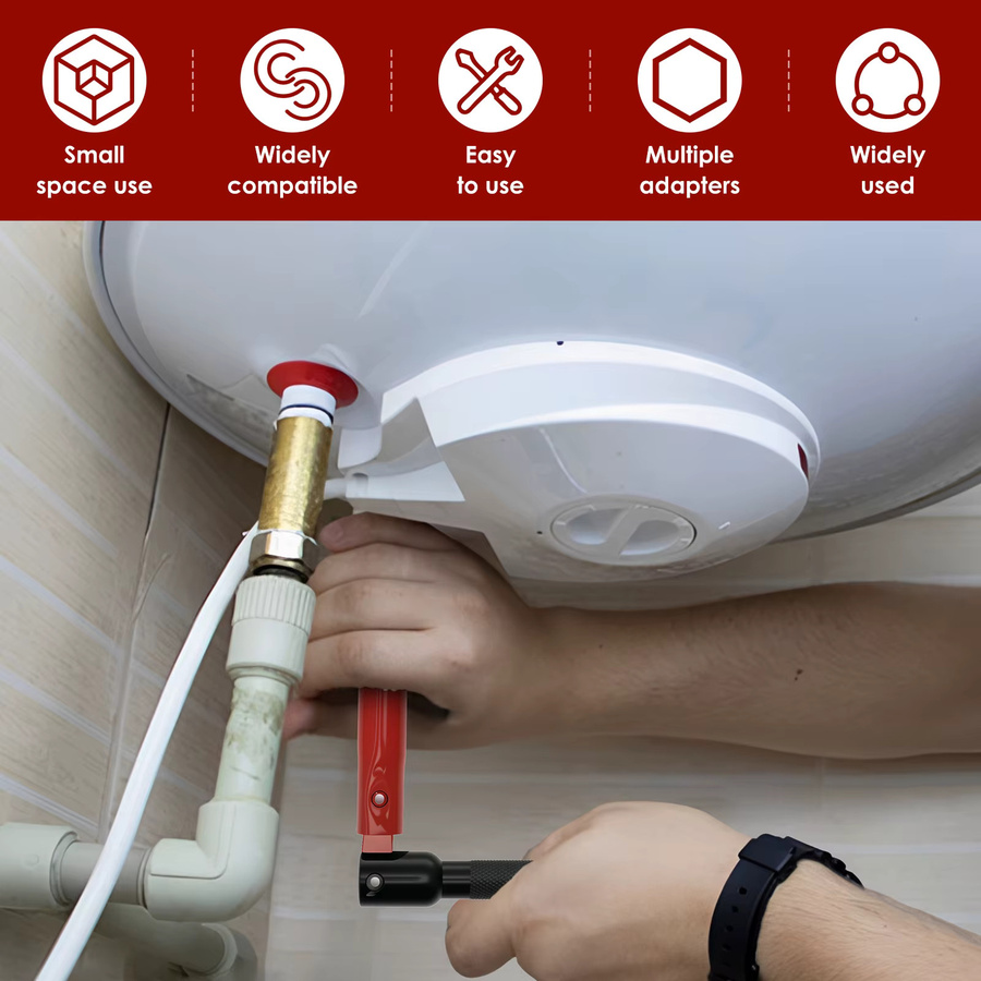 Toorise Wasserhahnschlüssel-Adapter-Set aus Kohlenstoffstahl für Küche und Badezimmer, 8–14 mm und 8–17 mm - Bild 4