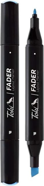 Toki Marker Fader Permanent Marker mit Chisel-Spitze in 66 Farben Sky Blue - Bild 1