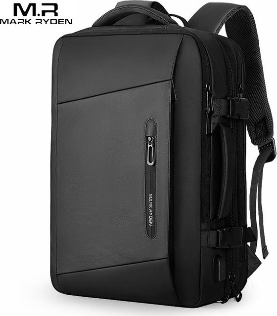 Mark Ryden Laptop Rucksack 17 Zoll in Schwarz mit USB-C Anschluss und Regenmantel - Bild 1