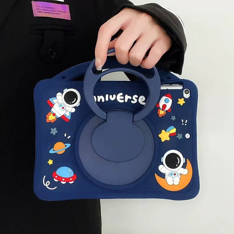 Silikon Tablet Hülle mit Drehständer für Samsung Galaxy Tab A11 Plus, A9 Plus, A8 10.5, A7 Lite 8.7 und S6 10.4 in Blau - Bild 4
