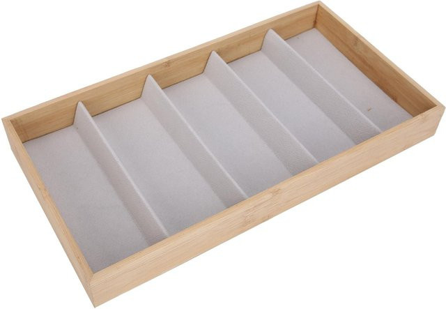 ZuiyouSports Brillen-Aufbewahrungsbox Holz, 5 Fächer, grau - Bild 1