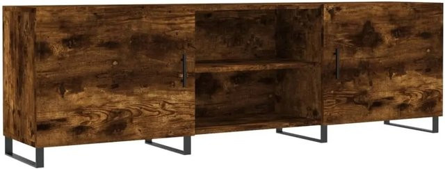 vidaXL TV-Schrank aus Holzwerkstoff und Eisen in Räuchereiche, B/T/H: 150 x 30 x 50 cm - Bild 1