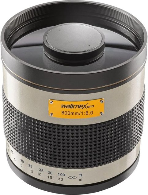 Walimex Pro Spiegelobjektiv 800mm f/8.0 für Nikon Z Vollformat und APS-C in Schwarz, Weiß oder Silber - Bild 1
