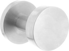 Intersteel Türknopf rund in Edelstahl-Optik, Farbe Silber, Durchmesser: 5,5 cm - Bild 1