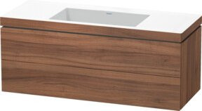 Duravit Waschtischunterschrank L-Cube c-bonded, Farbe Natur, wandhängend, 2 Schubladen, B: 120 cm, T: 48 cm, H: 50 cm - Bild 1