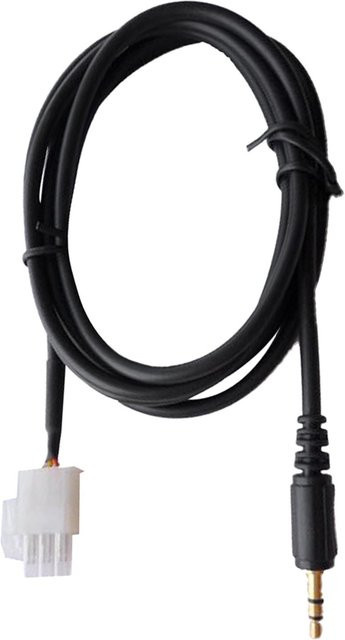 Perfeclan Auto-MP3-Player-Adapter mit 3,5 mm AUX-Kabel in Schwarz, Länge: 1,5 m, für Honda GL1800 Goldwing - Bild 1