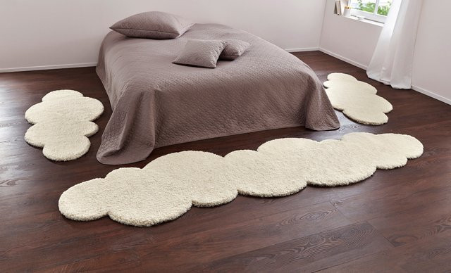 Heine Home Teppich in Weiß aus Microfaser, 140 x 65 x 3 cm, für Fußbodenheizung geeignet - Bild 1