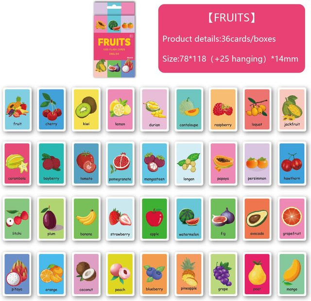 Tierform Farbe Zeit Lernkarte, Lernspielzeug, 36-teiliges Set, ab 3 Jahren - Bild 1