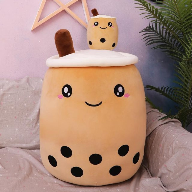 Bubble Tea Plüschtier Boba Milchtee, Kuscheltier Kissen, 70cm - Bild 1