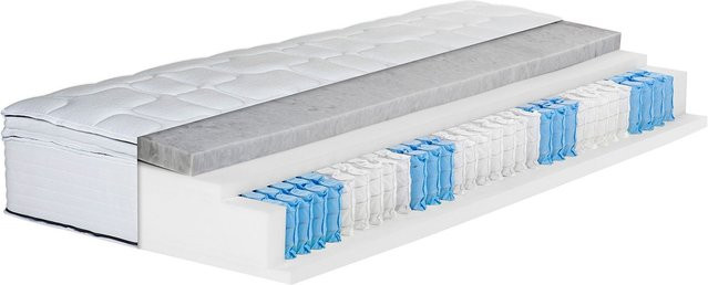 BECO Royal Flex KS 7-Zonen Boxspring-Matratze mit abnehmbarem Komfortschaum-Topper, Härtegrad H4, Farbe Weiß, B/T: 120 x 200 cm - Bild 1