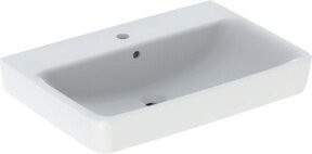 Geberit Aufsatzwaschtisch Renova Plan aus Keramik, weiß, B/T: 70 x 48 cm, mit Überlauf - Bild 1