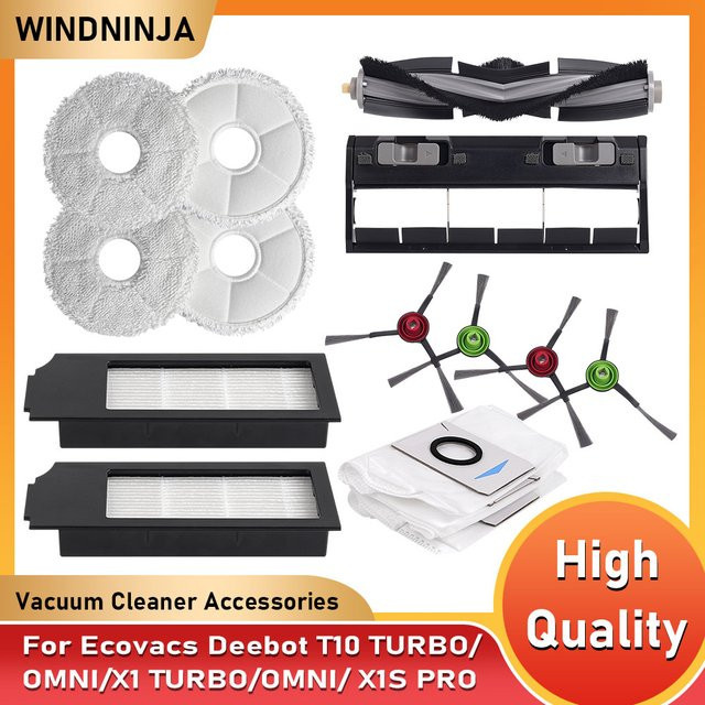 Ecovacs Deebot Ersatzteil-Set mit Filter, Mopp, Staubbeutel und Pinsel für T10 TURBO, OMNI, X1 TURBO, OMNI und X1S PRO Staubsauger - Bild 1