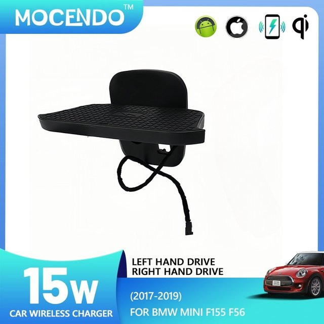 MOCENDO Schnelles kabelloses Ladegerät für das Dashboard von BMW Mini Cooper S Hatch F55 F56 2017-2019 in Schwarz - Bild 1