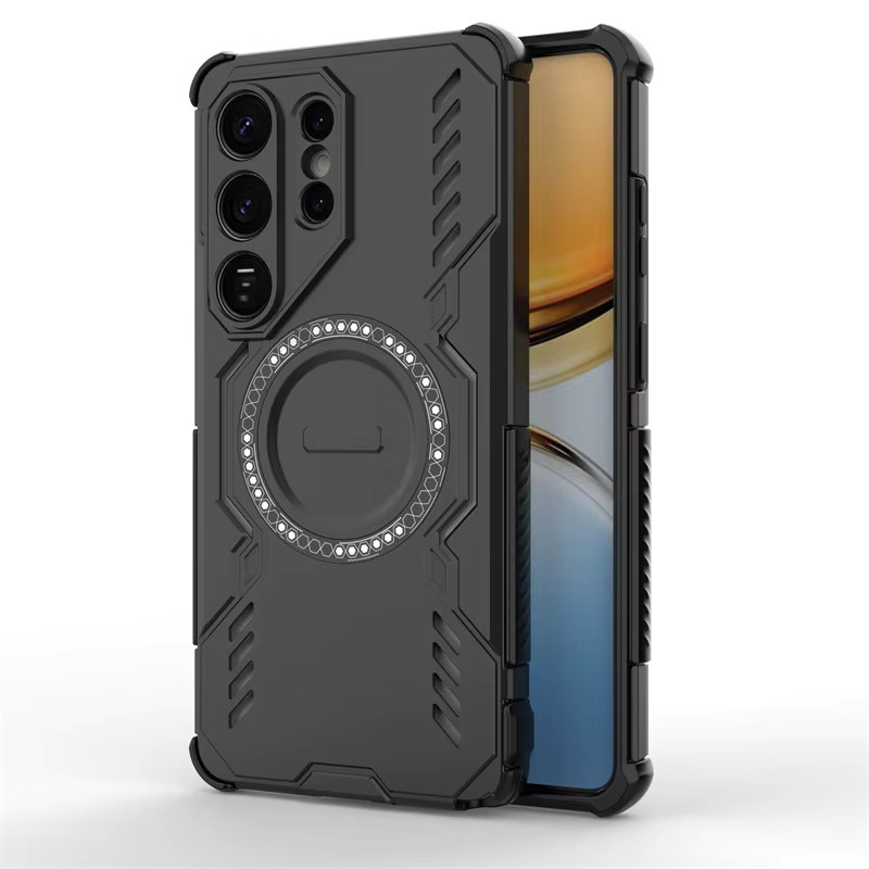 Stoßfeste Samsung S26 25 Ultra Schutzhülle mit Wärmeableitung und magnetischem kabellosem Laden in Schwarz - Bild 4