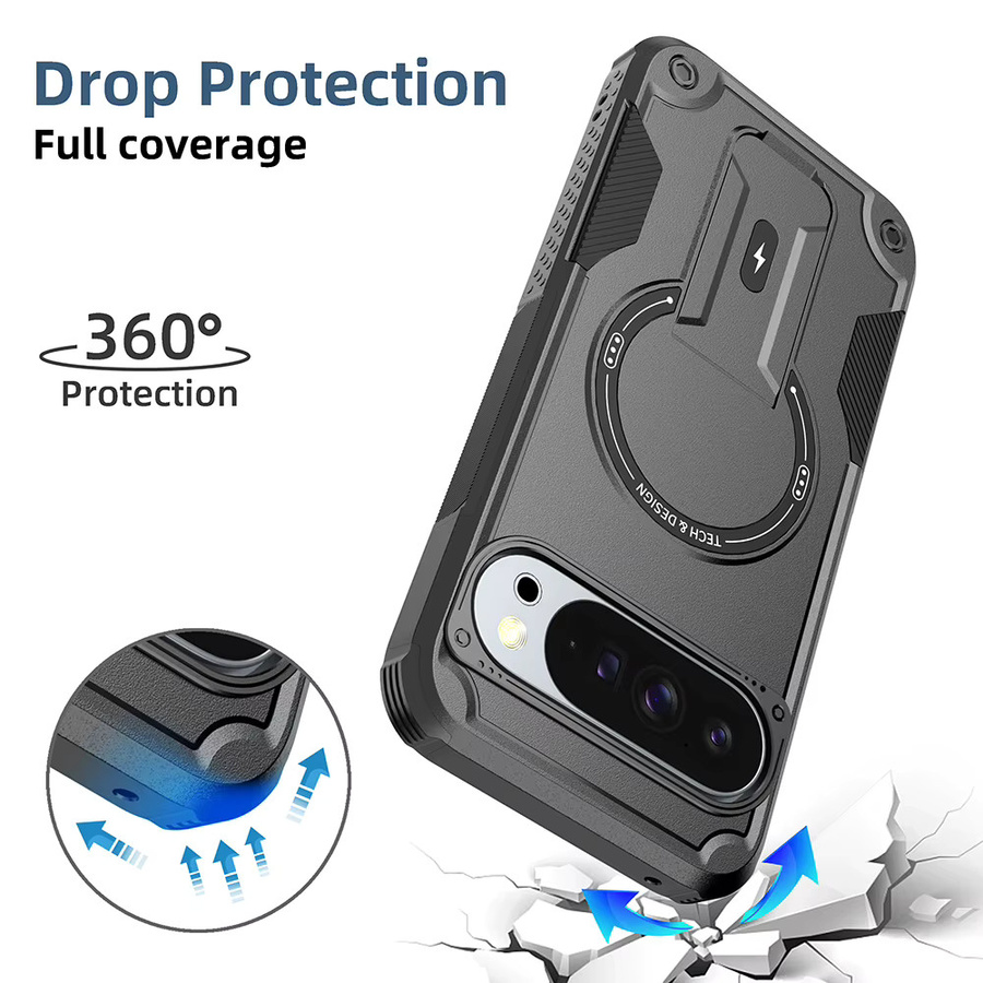 Stoßfeste Magnetische Bundesliga Shell Handyhülle für Google Pixel 10 Pro, Pixel 10, Pixel 9 und Pixel 10 Pro XL in Schwarz oder Grau - Bild 4