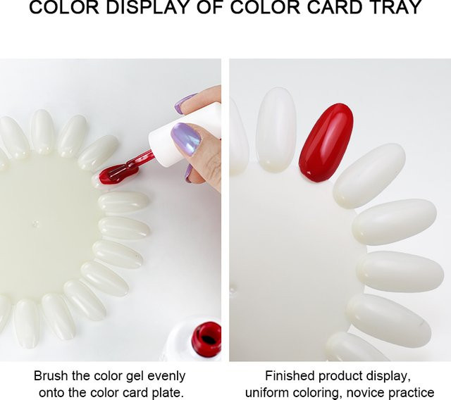 Clou Beaute Nail Art Display, Oval, Weiß, Glänzend, 10 Stück - Bild 1