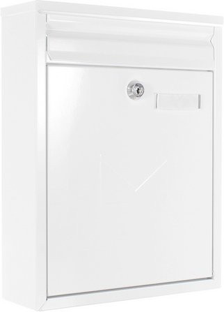 Rottner Briefkasten Splashy White, weiß, Stahl, B: 25 cm, H: 32 cm - Bild 1